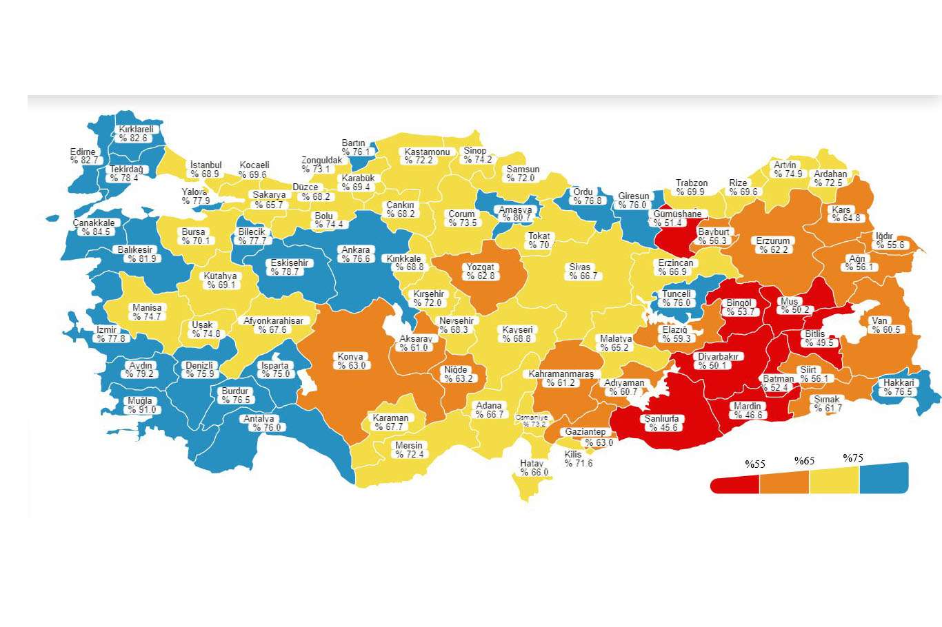 4 ilin Covid-19 risk haritası değişti 4 ilin Covid-19 risk haritası değişti